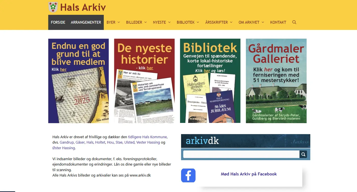 Hals Arkiv historiske plancher